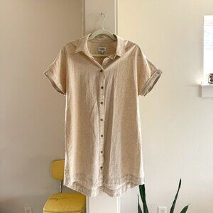 Rhythm Women's Long Linen Shirt Dress